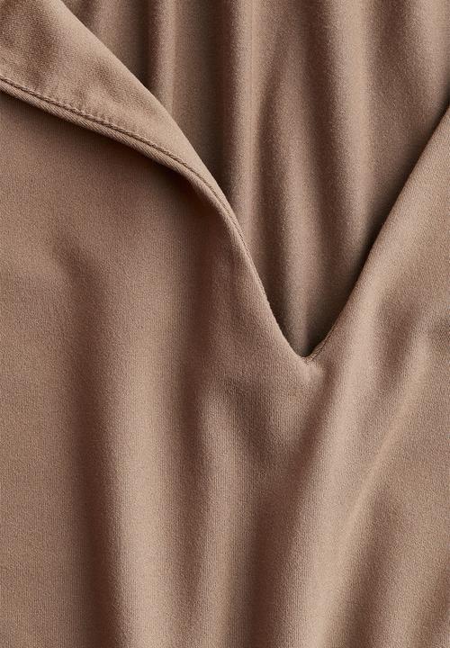 H&M - V-neck bodysuit - dark beige 