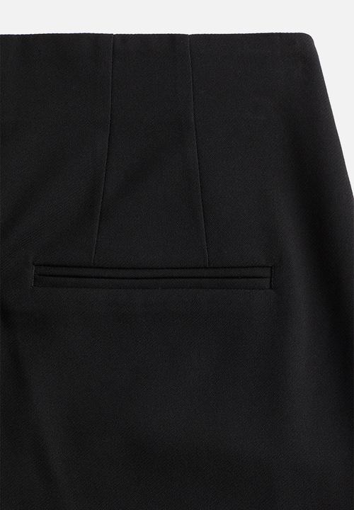 H&M - Button-detail trousers - black