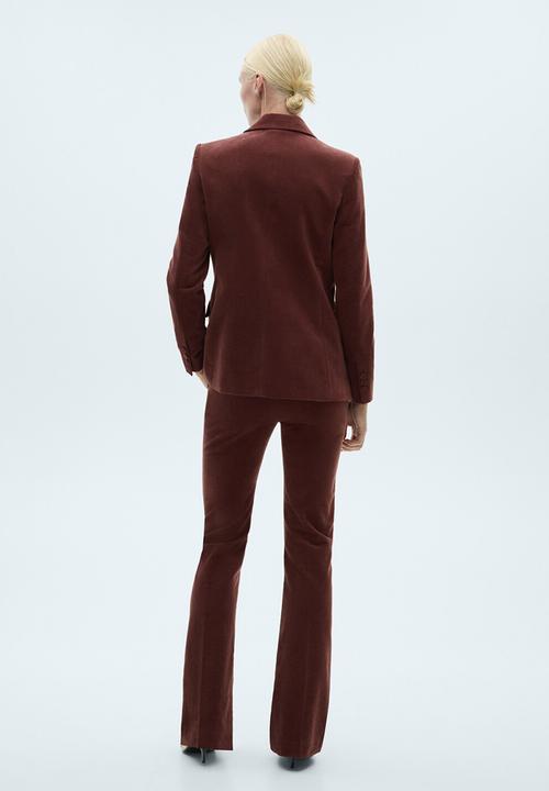 MANGO - Blazer Velveton - Dark Red