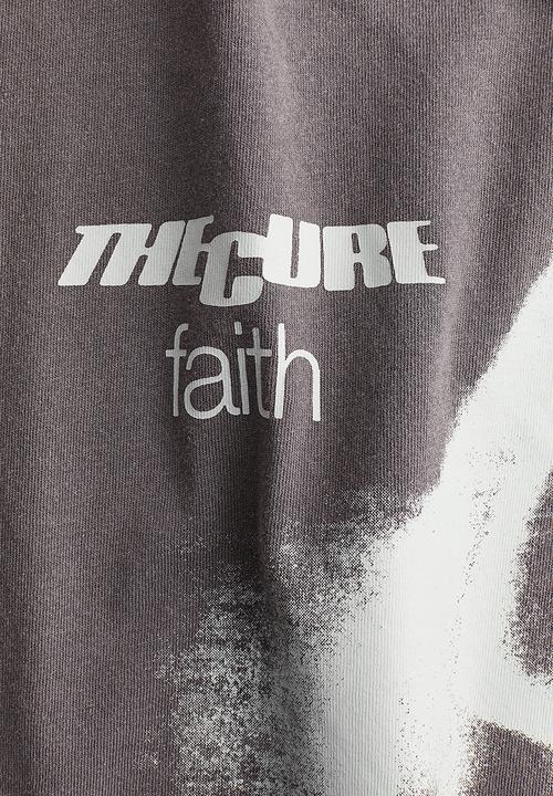 H&M - Printed t-shirt - dark grey marl the cure