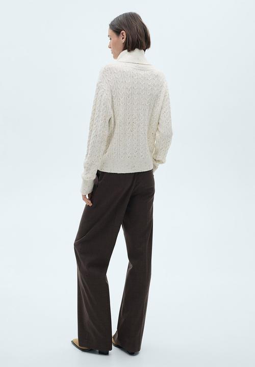 MANGO - Sweater trenzi - light beige