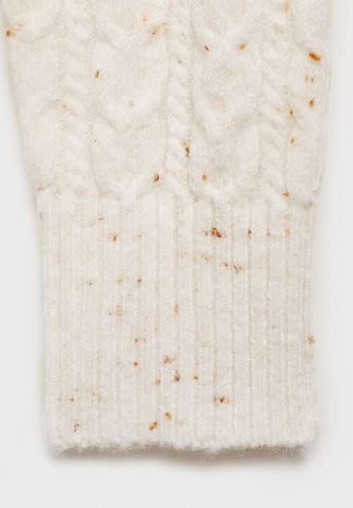 MANGO - Plus Sweater Trenzi -  Light Beige