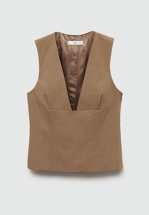 MANGO - Vest Casiopea -  Medium Brown