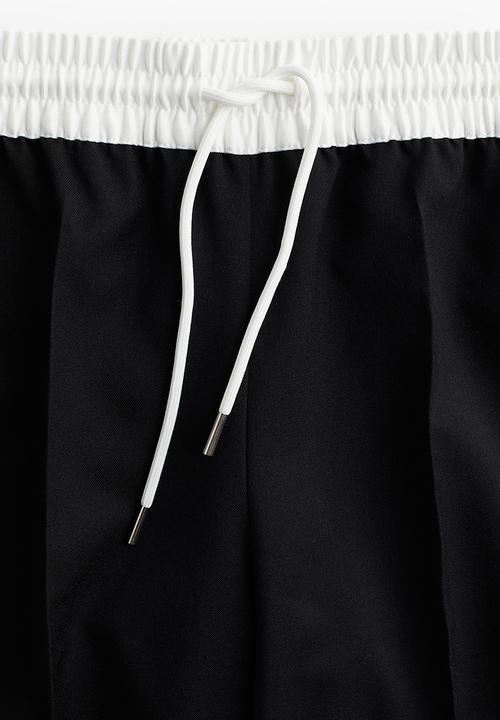 H&M - Wide pull-on trousers - black