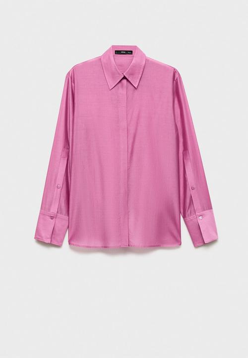 MANGO - Shirt Contra - Pink