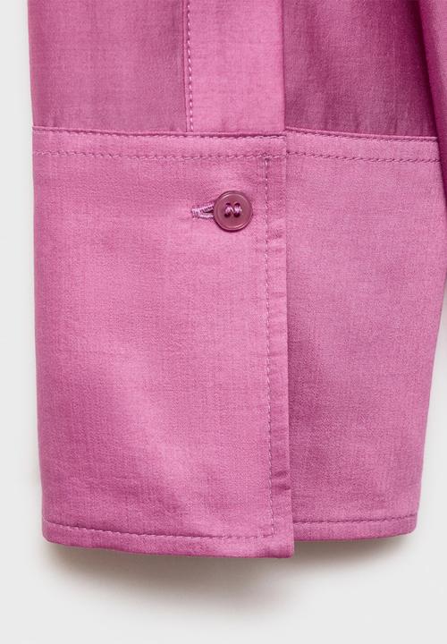 MANGO - Shirt Contra - Pink