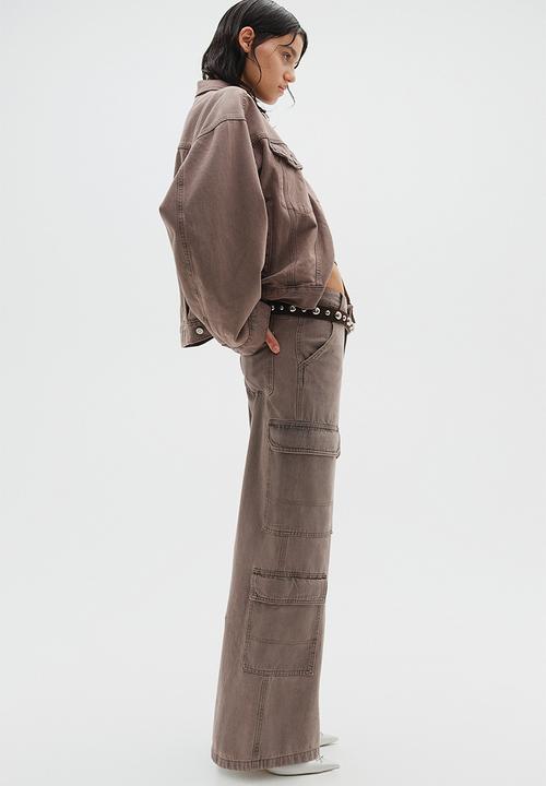 H&M - Denim cargo trousers - greige