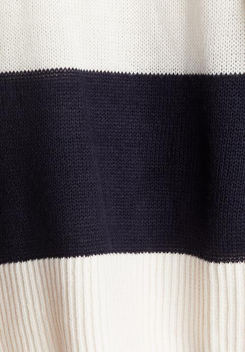H&M - Jumper - navy blue striped