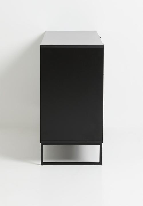 Sixth Floor - Damon 6 drawer storage - black
