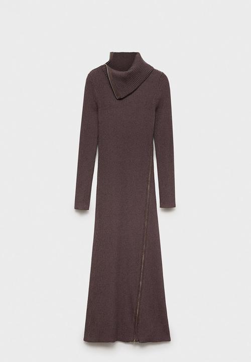 MANGO - Dress Sonar -  Dark Red