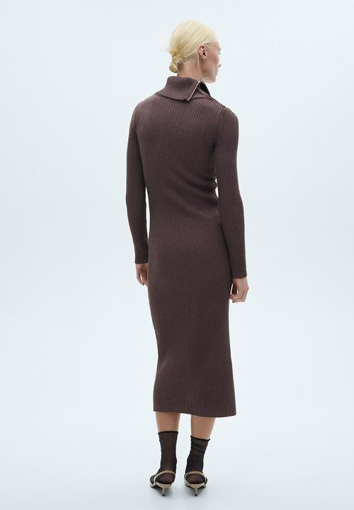 MANGO - Dress Sonar -  Dark Red