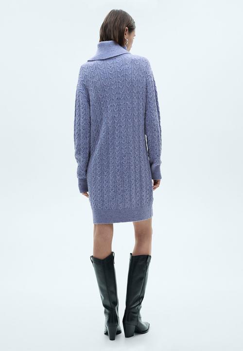 MANGO - Dress trenzi -  light pastel blue