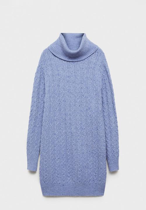 MANGO - Dress trenzi -  light pastel blue