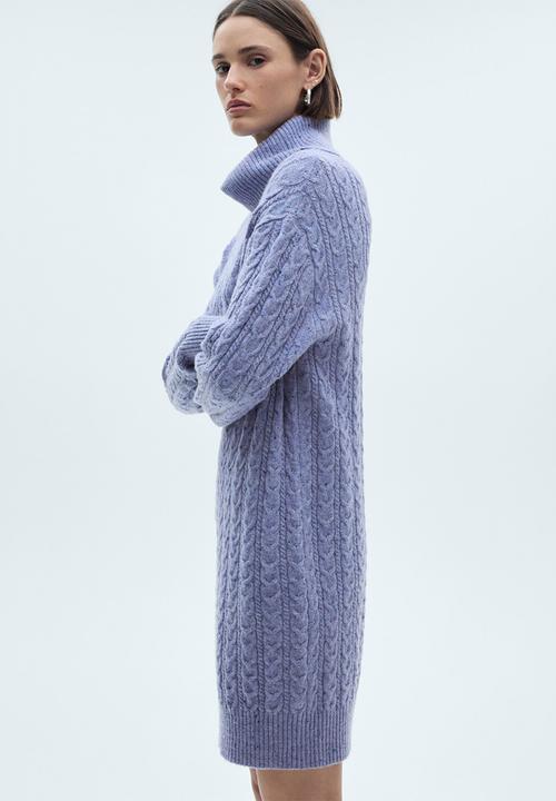 MANGO - Dress trenzi -  light pastel blue