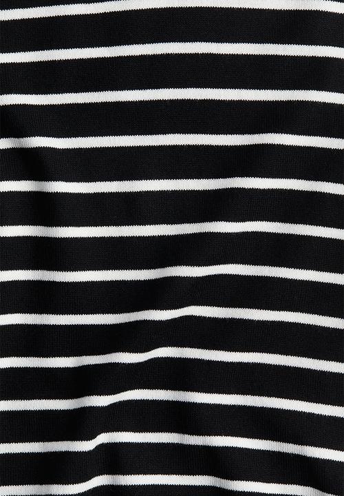 H&M - Fine-knit T-shirt - black striped