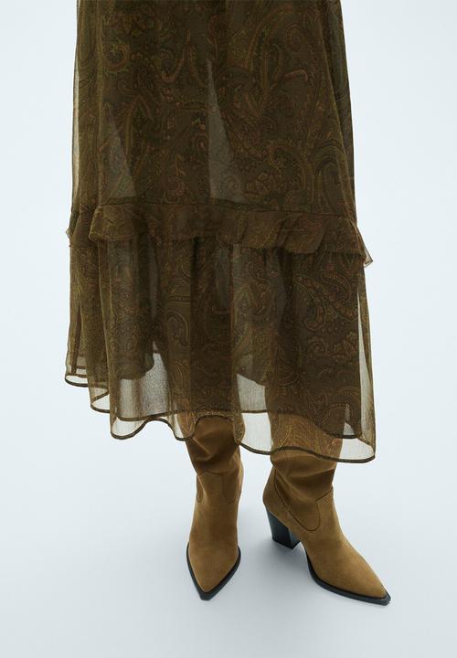MANGO - Dress oak - medium green