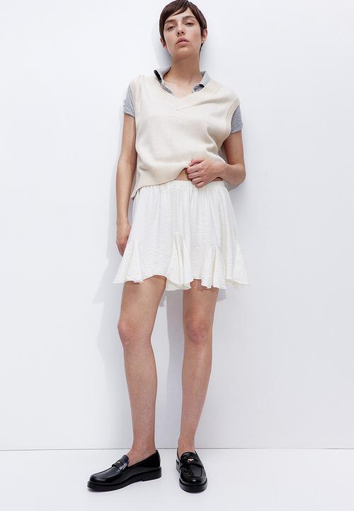 H&M - V-neck sweater vest - light beige