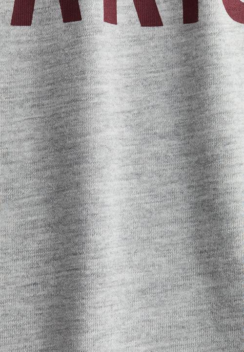 H&M - Oversized printed T-shirt - light grey marl/le marais