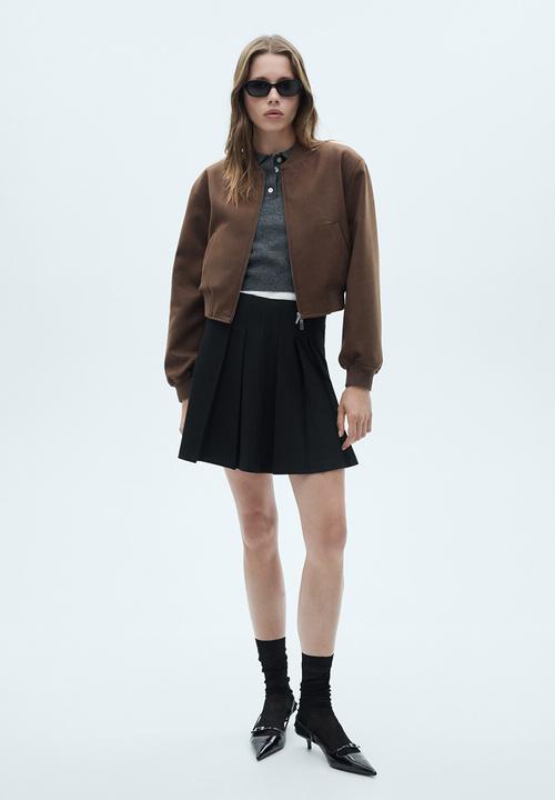 MANGO - Skirt grunge - black