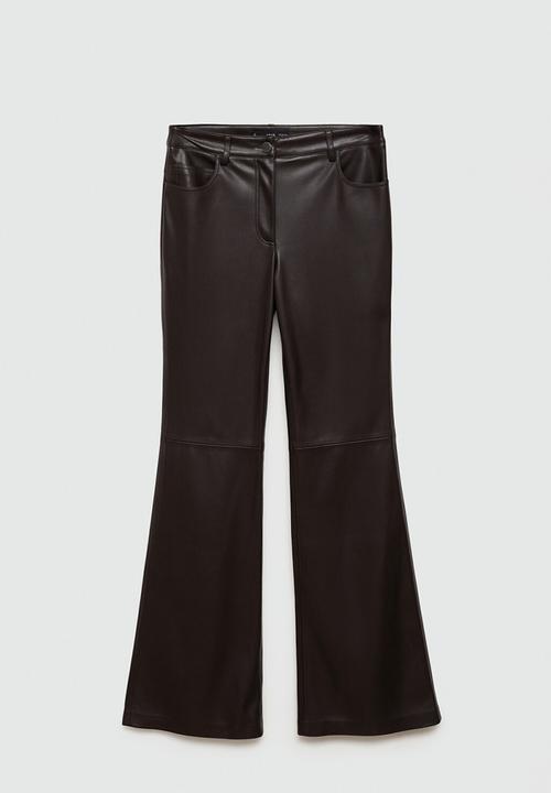 MANGO - Trousers Connie - Dark Brown