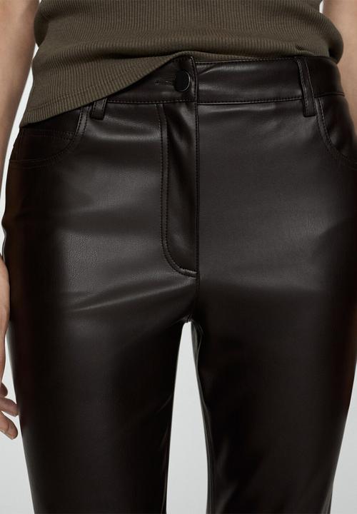 MANGO - Trousers Connie - Dark Brown