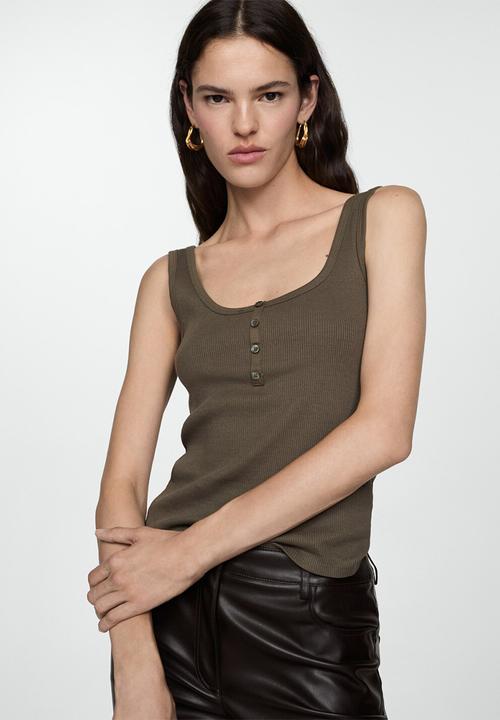 MANGO - Trousers Connie - Dark Brown