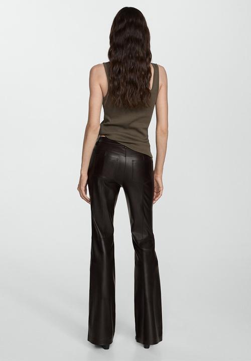 MANGO - Trousers Connie - Dark Brown