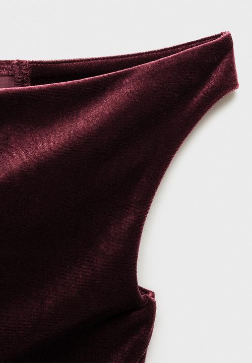 MANGO - Asymmetric velvet top