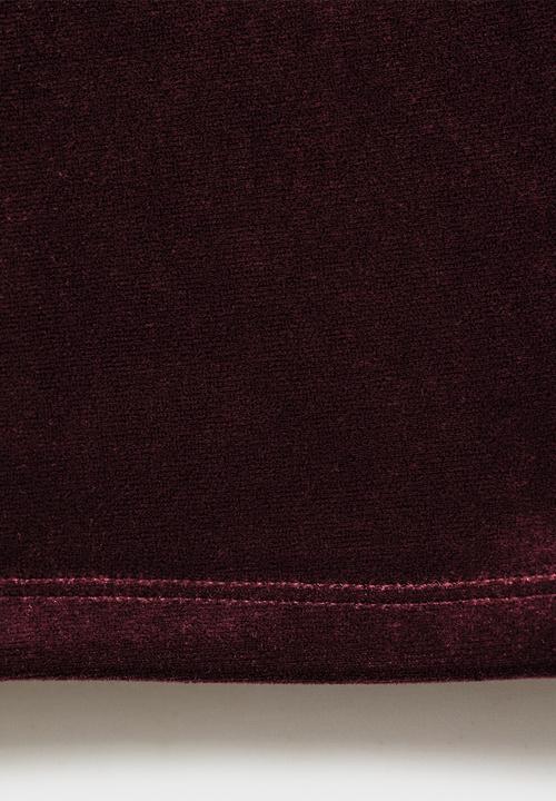 MANGO - Asymmetric velvet top