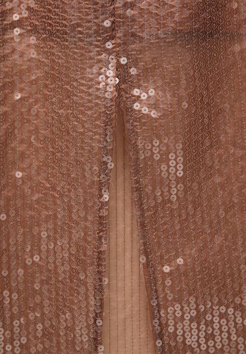 MANGO - Skirt Cristal - Brown