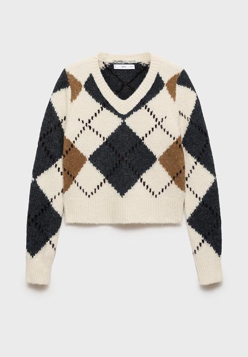 MANGO - Sweater Rombin - Light Beige