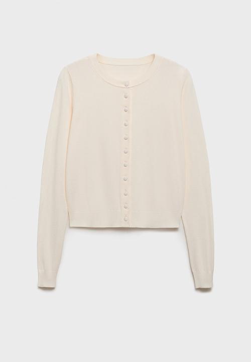 MANGO - Cardigan Pesto - Light Beige