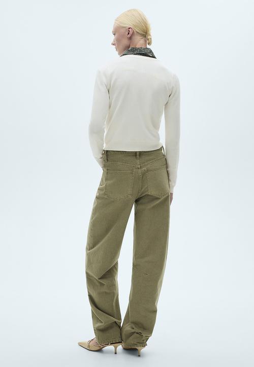 MANGO - Cardigan Pesto - Light Beige