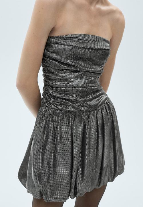 MANGO - Dress Silver - Silver