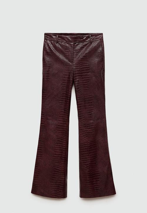 MANGO - Trousers Doris - Dark Red
