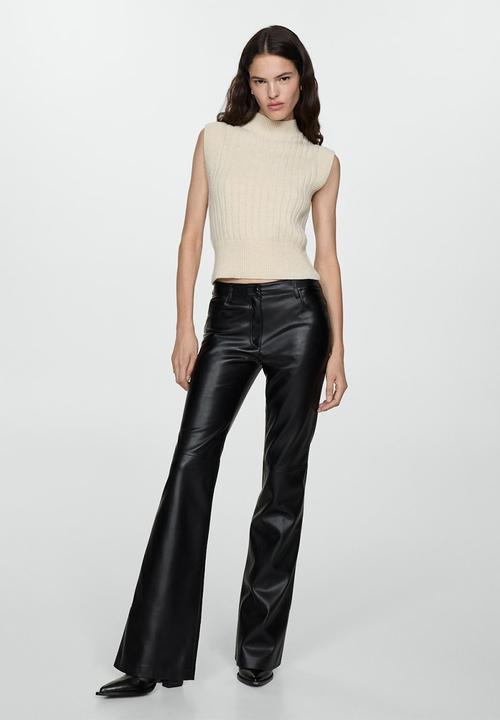 MANGO - Trousers Connie -  Black