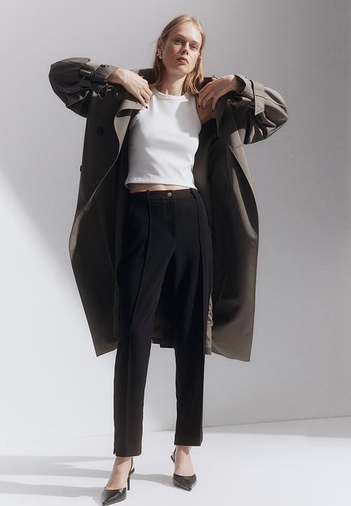 H&M - Tapered tailored trousers - black