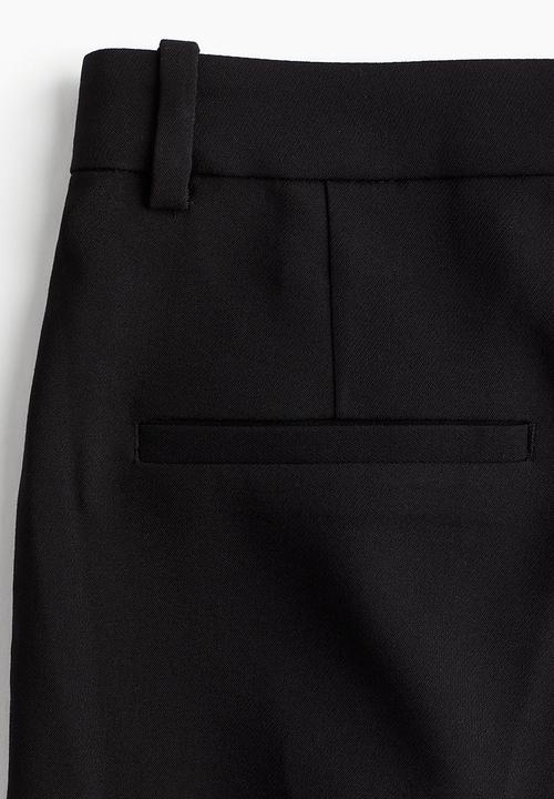 H&M - Tapered tailored trousers - black