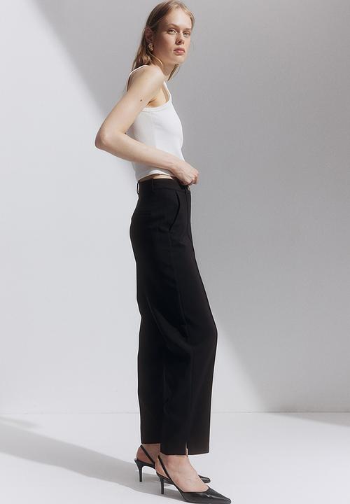 H&M - Tapered tailored trousers - black