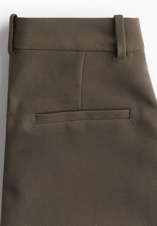 H&M - Tapered tailored trousers - dark khaki green