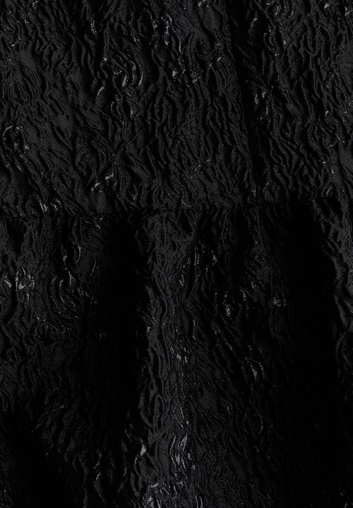 H&M - Jacquard-weave bubble-hem dress - black