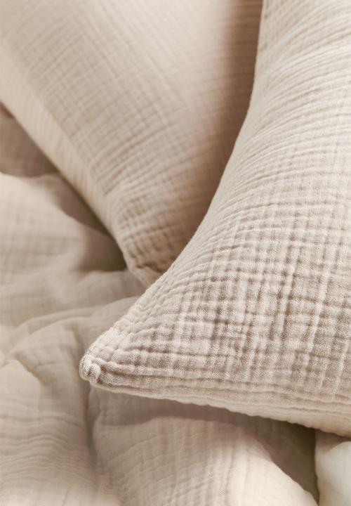 H&M - Muslin double/king duvet cover set - light beige