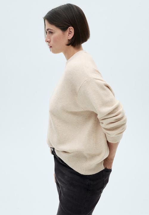 MANGO - Plus Sweater Mariano - Light Pastel Brown