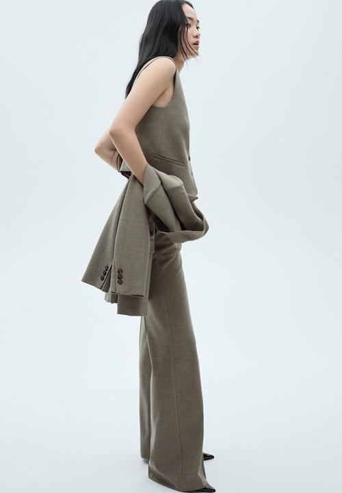 MANGO - Trousers Liam - Beige/Khaki