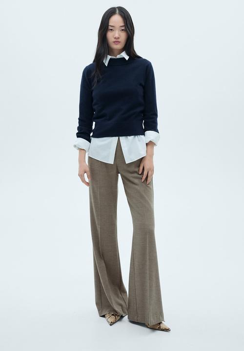 MANGO - Trousers Liam - Beige/Khaki