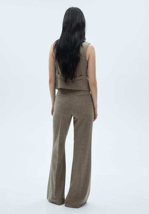 MANGO - Trousers Liam - Beige/Khaki