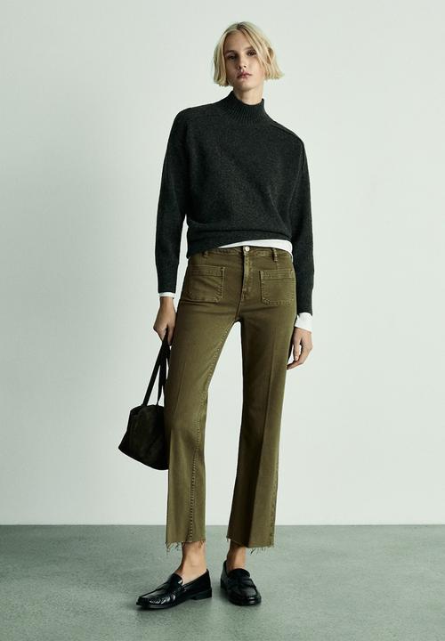 MANGO - Jeans Alex - Beige/Khaki