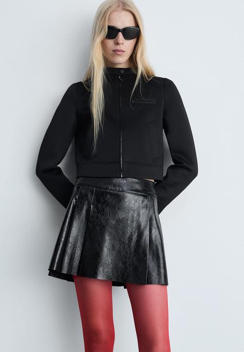 MANGO - Skirt College -  Black