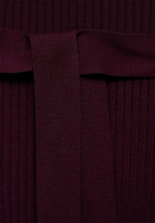 MANGO - Dress Goleto - Dark Red