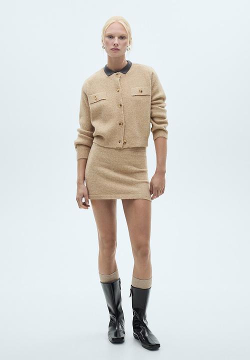 MANGO - Skirt Stella - Medium Brown